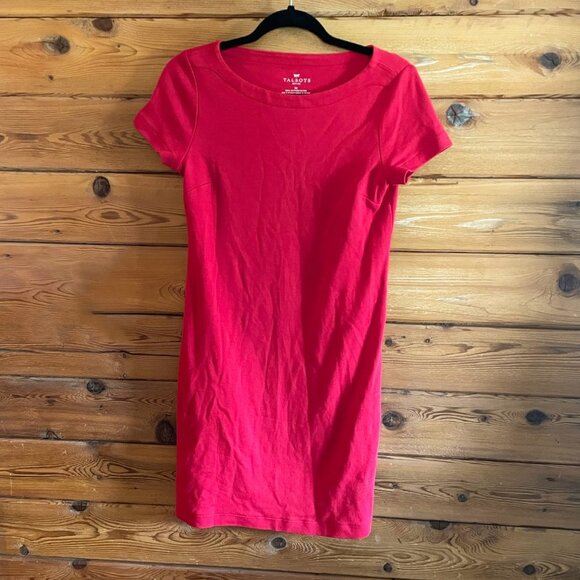 Talbots Petites Red Cotton T-shirt Dress Size Small SP - Picture 1 of 7